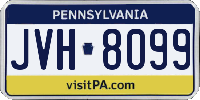 PA license plate JVH8099