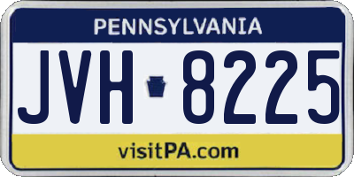 PA license plate JVH8225