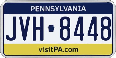 PA license plate JVH8448