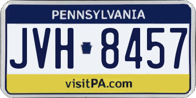 PA license plate JVH8457