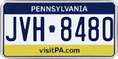 PA license plate JVH8480