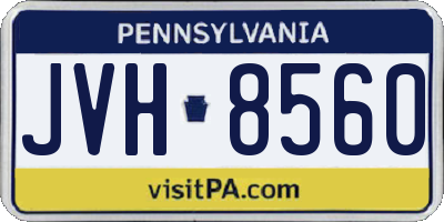 PA license plate JVH8560