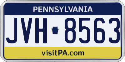 PA license plate JVH8563