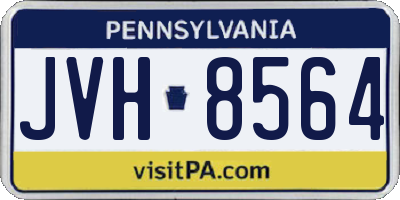 PA license plate JVH8564