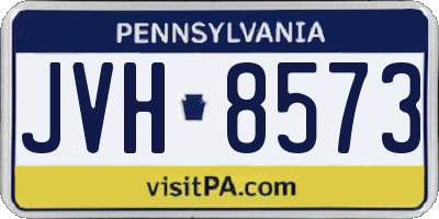 PA license plate JVH8573
