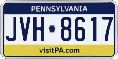 PA license plate JVH8617