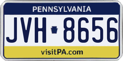 PA license plate JVH8656