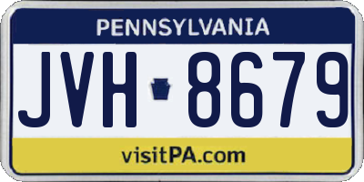 PA license plate JVH8679