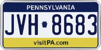 PA license plate JVH8683
