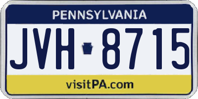 PA license plate JVH8715
