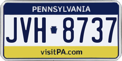 PA license plate JVH8737