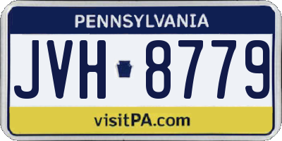 PA license plate JVH8779