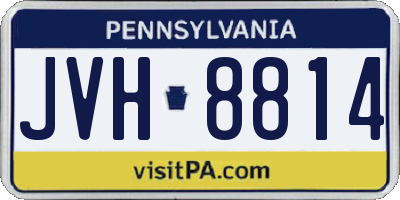 PA license plate JVH8814