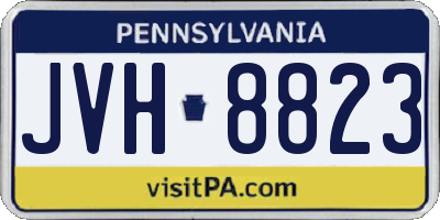 PA license plate JVH8823