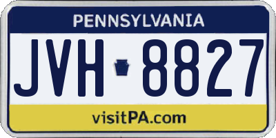 PA license plate JVH8827