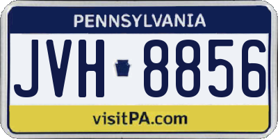 PA license plate JVH8856