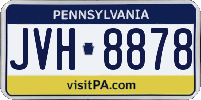 PA license plate JVH8878
