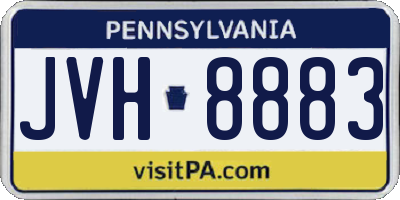 PA license plate JVH8883