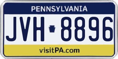 PA license plate JVH8896