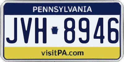 PA license plate JVH8946