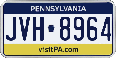 PA license plate JVH8964