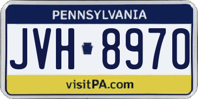 PA license plate JVH8970