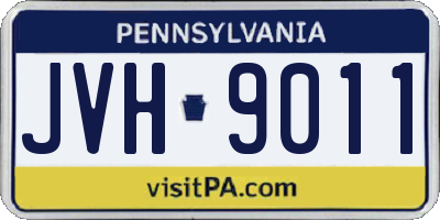 PA license plate JVH9011
