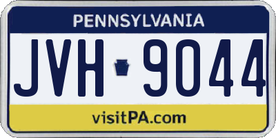 PA license plate JVH9044