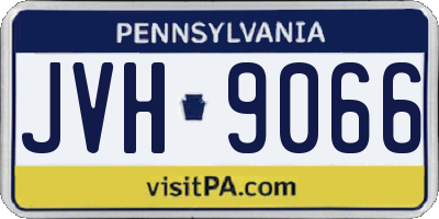 PA license plate JVH9066
