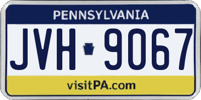 PA license plate JVH9067