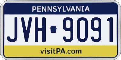 PA license plate JVH9091