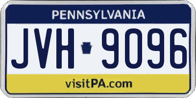 PA license plate JVH9096