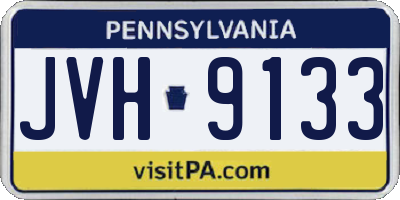 PA license plate JVH9133