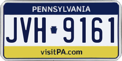 PA license plate JVH9161