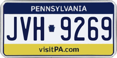 PA license plate JVH9269