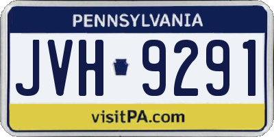 PA license plate JVH9291