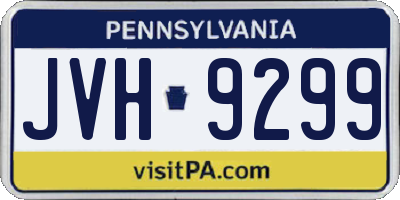 PA license plate JVH9299