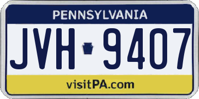 PA license plate JVH9407