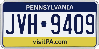 PA license plate JVH9409