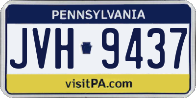 PA license plate JVH9437