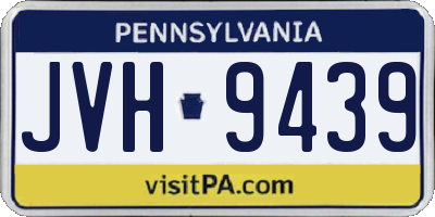 PA license plate JVH9439