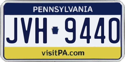 PA license plate JVH9440