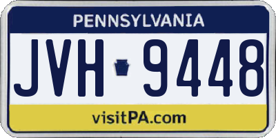 PA license plate JVH9448