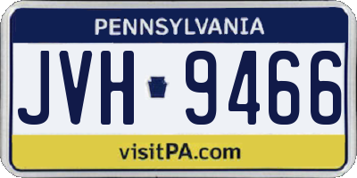 PA license plate JVH9466