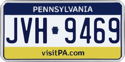 PA license plate JVH9469