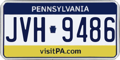 PA license plate JVH9486