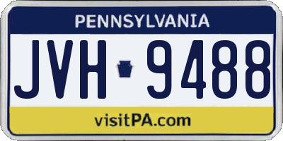 PA license plate JVH9488
