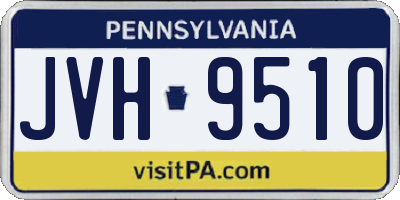 PA license plate JVH9510