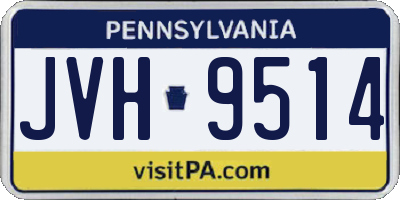 PA license plate JVH9514