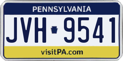 PA license plate JVH9541